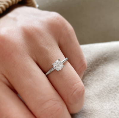 .75 Ct Round CZ Solitaire Ring